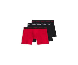 HUGO Dreierpack Boxershorts - Style BOXERBR TRPLT DESIGN, 50532559 Schwarz / Rot XL