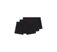 HUGO Dreierpack eng anliegende Boxershorts aus Stretch-Baumwolle mit kurzem Bein und Logos - Style TRUNK TR GIFT VELVE, 50570931 Schwarz L