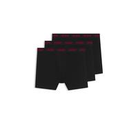 HUGO Dreierpack eng anliegende Boxershorts aus Stretch-Baumwolle mit mittlerer Bundhöhe - Style BOXERBR TRIPLET PACK, 50532613 Schwarz M