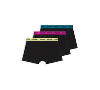 HUGO Dreierpack eng anliegende Boxershorts mit kurzem Bein und Jacquard-Logo am Bund - Style TRUNK TRIPLET PACK, 50532611 Schwarz L