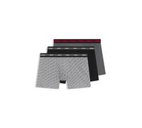 HUGO Dreierpack eng anliegende Boxershorts mit Logos am Bund - Style BOXER BR PLANET DES, 50545674 Schwarz / Grau M