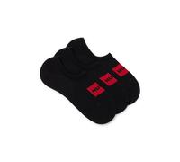HUGO Dreierpack Füßlinge mit roten Logo-Etiketten - Style 3P LC LABEL CC, 50496082 Schwarz 35-38