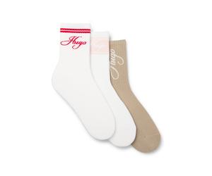 HUGO Dreierpack kurze Socken aus Baumwoll-Mix - Style 3P QS SPORTYLOG CC W, 50564636 Gemustert 39-42