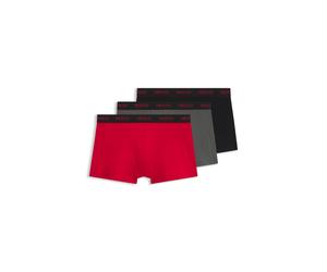 HUGO Dreierpack Logo-Boxershorts - Style TRUNK TRIPLET PACK, 50532611 Schwarz / Grau / Rot XXL