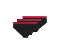 HUGO Dreierpack Slips aus Stretch-Baumwolle mit Logo-Bund - Style TRIPLET BRIEF STRIPE, 50469657 Schwarz XXXL