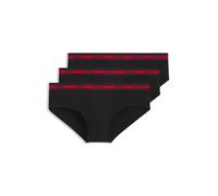 Hugo Herren Slips HIPBR Triplet Planet – 3er-Pack aus Stretch-Baumwolle mit Logobund Schwarz XS