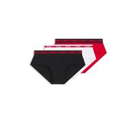 HUGO Dreierpack Slips aus Stretch-Baumwolle mit Logos am Bund - Style HIPBR TRIPLET PLANET, 50492378 Schwarz / Rot / Weiß XS
