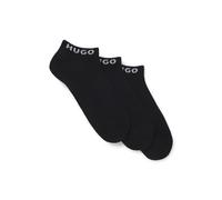 HUGO Dreierpack Sneakers-Socken mit Logo-Bündchen - Style 3P AS UNI CC W, 50516407 Schwarz 37-38