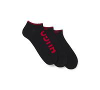 Sneakersocken HUGO UNDERWEAR "3P AS LOGO CC", Herren, Gr. 43-46, schwarz (schwarz 001), Baumwollmischung, Socken, mit Logodetails (34015944-43) schwarz 001