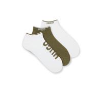 HUGO Dreierpack Sneakers-Socken mit Logos - Style 3P AS LOGO CC, 50544506 Weiß / Grün 43-46