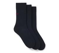 HUGO Dreierpack Socken in normaler Länge mit Logos - Style 3P RS UNI CC, 50493253 Dunkelblau 35-38