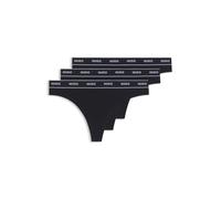 HUGO Dreierpack Strings aus Stretch-Baumwolle mit Logos am Bund - Style TRIPLET THONG STRIPE, 50469681 Schwarz XL