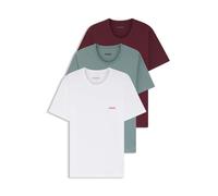 HUGO Regular Fit T-Shirt Set im 3er-Pack in Dunkelrot, Größe XXL