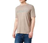 HUGO Relaxed Fit T-Shirt aus reiner Baumwolle Modell 'DULIVIO' in Hellbraun, Größe S