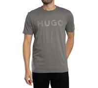 HUGO Relaxed Fit T-Shirt aus reiner Baumwolle Modell 'DULIVIO' in Mittelgrau, Größe L