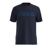 T-Shirt HUGO "Dulivio", Herren, Gr. XL, dunkelblau407, Single Jersey, Obermaterial: 100% Baumwolle, unifarben, regular fit normal, Rundhals, abgesteppte Kante, Shirts T-Shirt, Rundhalsausschnitt, Regu