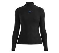 HUGO Hochgeschlossenes Top aus Stretch-Baumwolle mit Logo-Badge - Style Easy Longsleeve_B, 50525318 Schwarz XL