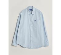 HUGO Ebalto Striped Cotton Shirt Open Blue Blau L