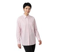 HUGO Oversized-Fit Bluse aus gestreifter Baumwolle mit Happy HUGO Logo - Style Elisana_B, 50562969 Hellrosa 40
