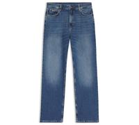Straight-Jeans HUGO BLUE "Elyah", Damen, Gr. 31, Länge 34, blau (hellblau), Denim/Jeans, Obermaterial: 99% Baumwolle, 1% Elasthan, Basic, straight fit lang, Jeans, Straight Fit Jeans mit hoher Leibhöh