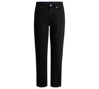 Straight-Jeans HUGO BLUE "Elyah", Damen, Gr. 31, Länge 32, schwarz, Denim/Jeans, Obermaterial: 94% Baumwolle, 4% Elastomultiester, 2% Elasthan, unifarben, Basic, straight fit lang, Jeans, Straight Fit