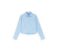 HUGO Relaxed-Fit Bluse aus gestreifter Baumwoll-Popeline - Style Epic_B, 50559452 Hellblau gestreift 44