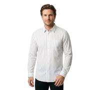 HUGO Oversized Hemd aus Canvas mit Streifen-Dessin - Style Erillo, 50566290 Weiß gestreift L