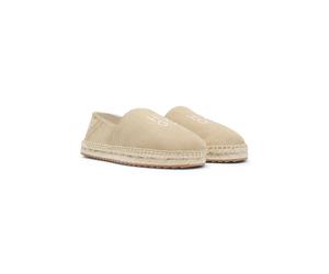 HUGO Espadrilles aus Veloursleder mit Stack-Logo - Style Sannes_slon_sd, 50563325 Hellbeige 41