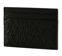 HUGO Kartenetui aus Leder mit geprägten Stack- und geometrischen Logos - Style Ethon HI M_Cardcase, 50542009 Schwarz ONESI