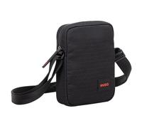 HUGO Umhängetasche mit Allover-Muster Modell 'Ethon_JQ_NEW NS ZIP' in BLACK, Größe 1