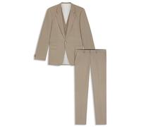 HUGO Herren Anzug Dreiteiler ARTI/HESTEN242V1X Extra Slim Fit, braun, Gr. 54