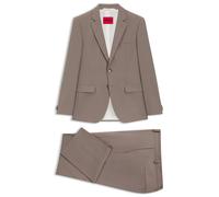 HUGO Extra Slim-Fit Popeline-Anzug aus Woll-Mix - Style Arti-Hesten253X, 50544524 Hellbraun 102