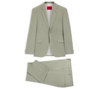 HUGO Extra Slim-Fit Popeline-Anzug aus Woll-Mix - Style Arti-Hesten253X, 50544524 Hellgrün 94