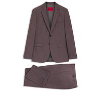 HUGO Extra Slim-Fit Popeline-Anzug aus Woll-Mix - Style Arti-Hesten253X, 50553786 Dunkellila 54