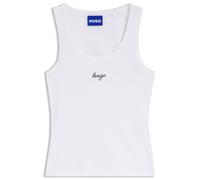 HUGO Extra Slim-Fit Tanktop mit Puff-Print-Logo - Style Damatank_B_1, 50572293 Weiß XS