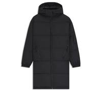 Hugo Blue Relaxed Fit Steppmantel mit abnehmbarer Kapuze in Black, Größe L