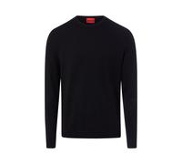 HUGO Feinstrickpullover Herren Viskose schwarz, M