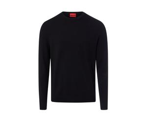 HUGO Feinstrickpullover Herren Viskose schwarz, M