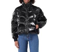 Steppjacke HUGO BLUE "Fiorella", Damen, Gr. S, schwarz 001, Web, Obermaterial: 100% Polyamid, unifarben, regular fit taillenbedeckt, angesetztes Bündchen, Jacken, in verkürzter Länge, Kordelzug im Sau