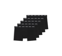 HUGO Fünfer-Pack eng anliegende Boxershorts aus Stretch-Baumwolle mit kurzem Bein und Logos am Bund - Style TRUNK FIVE PACK, 50493840 Schwarz XS