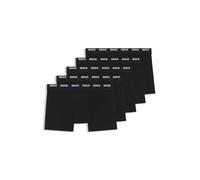 HUGO Herren Trunk Five Pack – eng anliegende Boxershorts aus Stretch-Baumwolle, Logo-Bund, Schwarz M