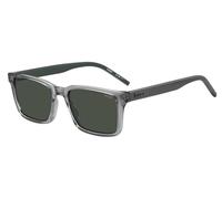 HUGO Transparent-graue Sonnenbrille mit gemusterten Bügeln - Style HG 1392/SKB755QT, 58610285 Grau ONESI