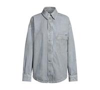 HUGO Gestreiftes Overshirt aus festem Denim mit Knopfleiste - Style Garesa_1_B, 50534762 Blau XL