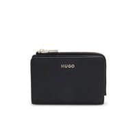HUGO Geldbörse aus genarbtem Kunstleder mit Logo-Schriftzug - Style Orin_Wallet Multi, 50563031 Schwarz ONESI
