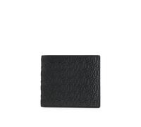 HUGO Geldbörse aus Leder mit geprägten Stack- und geometrischen Logos - Style Ethon HI M_4 cc Coin, 50542006 Schwarz ONESI