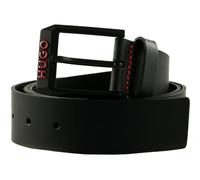 HUGO Ledergürtel mit Label-Detail Modell 'Gelio' in Black, Größe 105