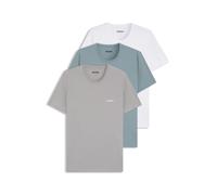 HUGO Gemischter Dreierpack T-Shirts aus Baumwolle mit Logo-Print - Style T-SHIRT RN TRIPLET P, 50532811 Weiß / Blau / Grau XXL