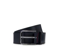 HUGO Genarbter Ledergürtel mit roten Nähten - Style Gerik_Sz35, 50491997 Dunkelblau 95