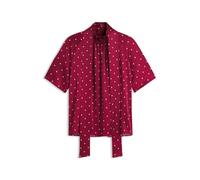 HUGO Gepunktetes Top aus Stretch-Satin mit abnehmbarem Schal - Style Caena-1, 50568520 Gemustert 44