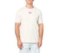 HUGO Geripptes Herren-T-Shirt mit Rundhalsausschnitt, Normale Passform, mittiges Logo, XX-Large